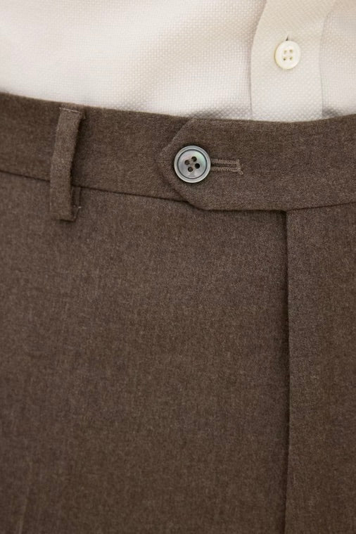 Dandy Turn Up Trousers Beige