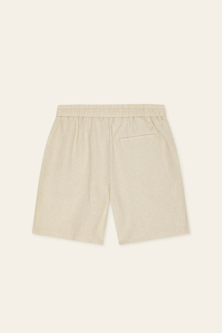 Drawstring Linen Shorts Light Sand