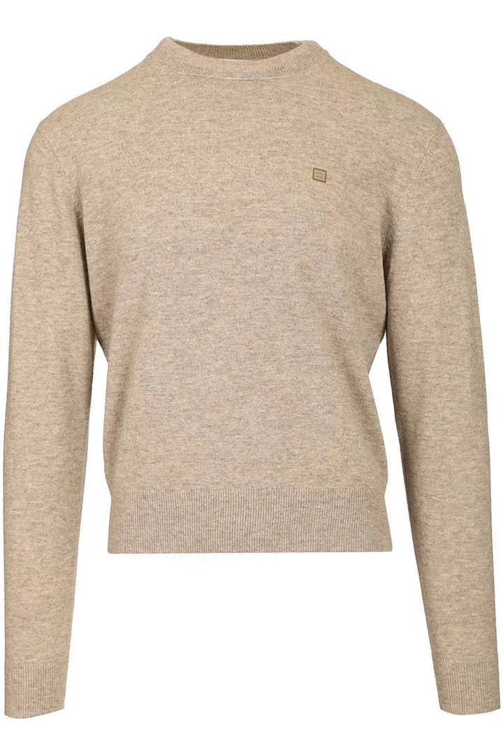 Crew Neck Jumper Yak-Wool Greige Melange