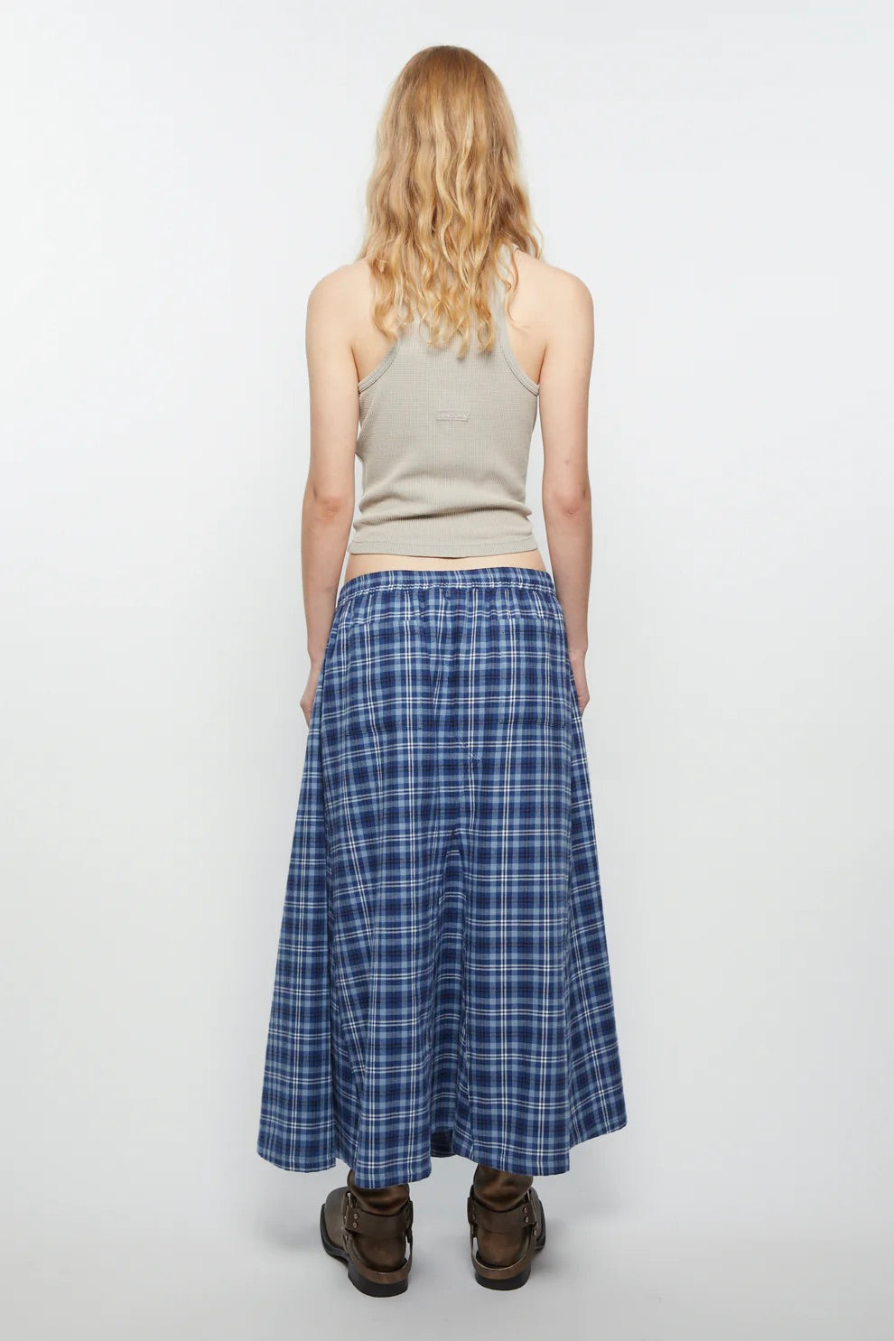 Flannel Check Skirt