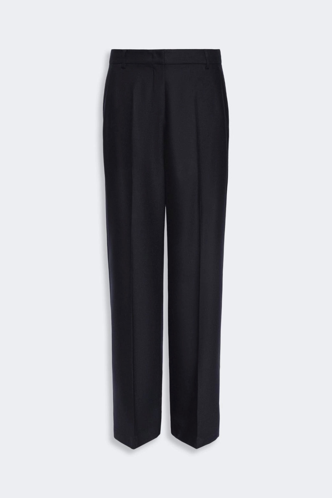 Regular Fit Wool Trousers Midnight Blue