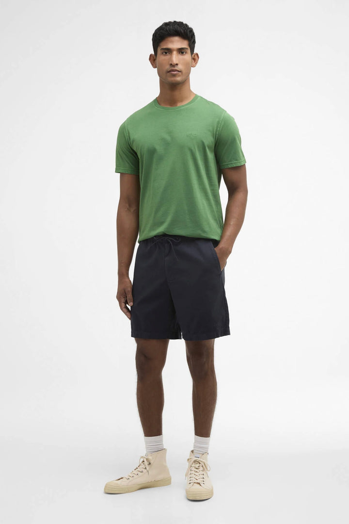 Washed Oxford Relaxed Shorts Navy