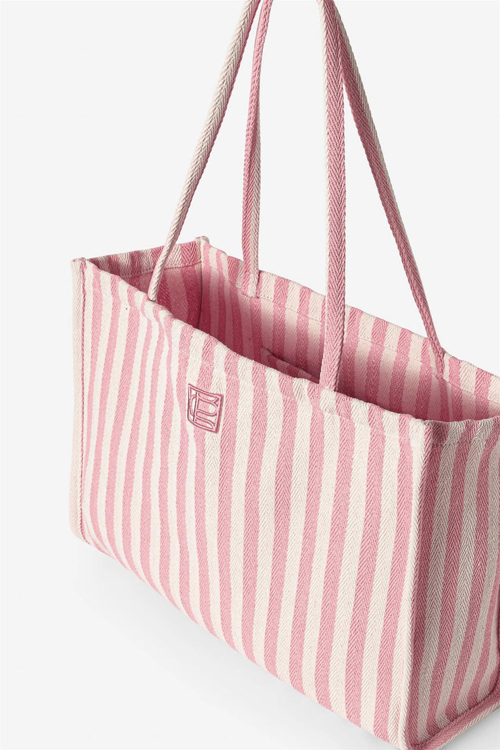 Ivy Tote Bag Light Pink Stripe