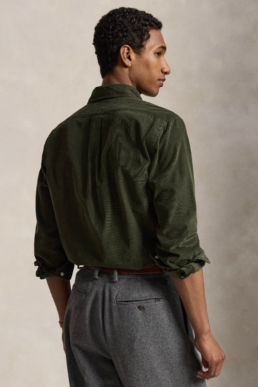 Custom Fit Corduroy Shirt Company Olive