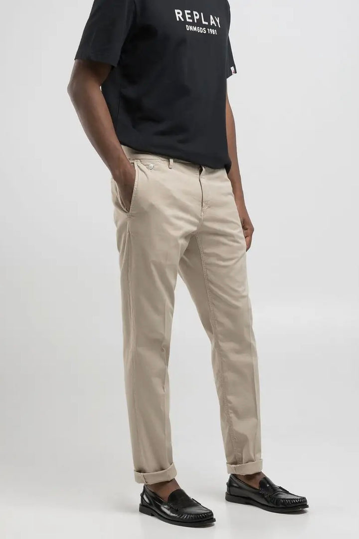 Benni Hyperflex Chino Jeans Oatmeal Melange