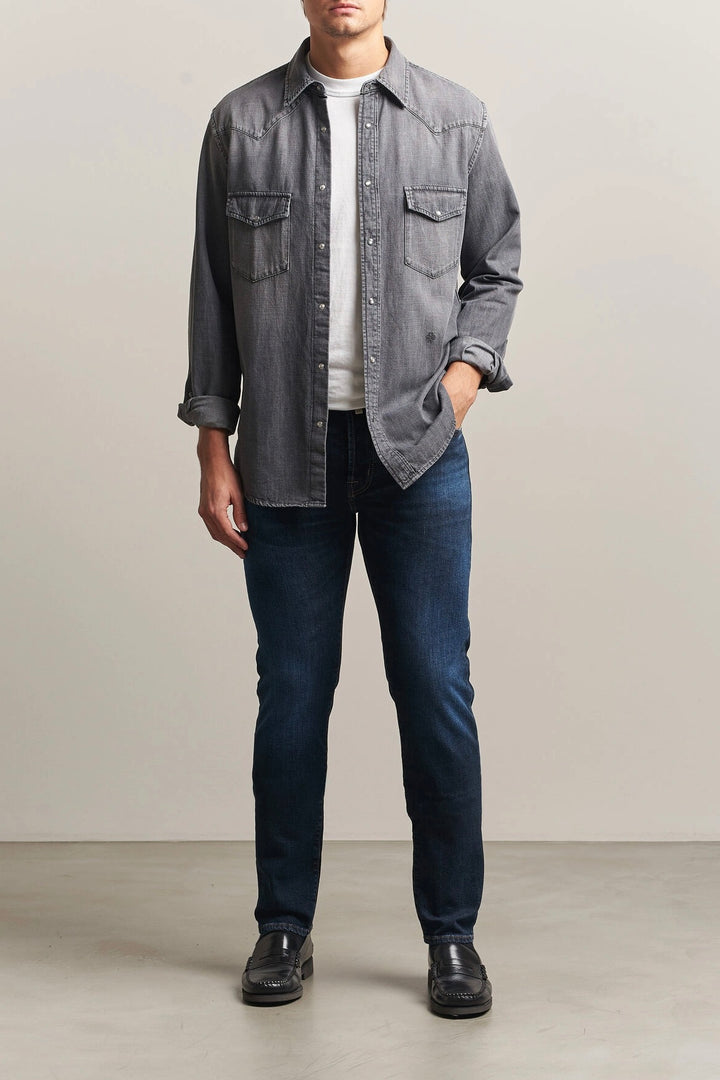 Bard Slim Fit Apres Ski Patch Stretch Jeans Dark Blue