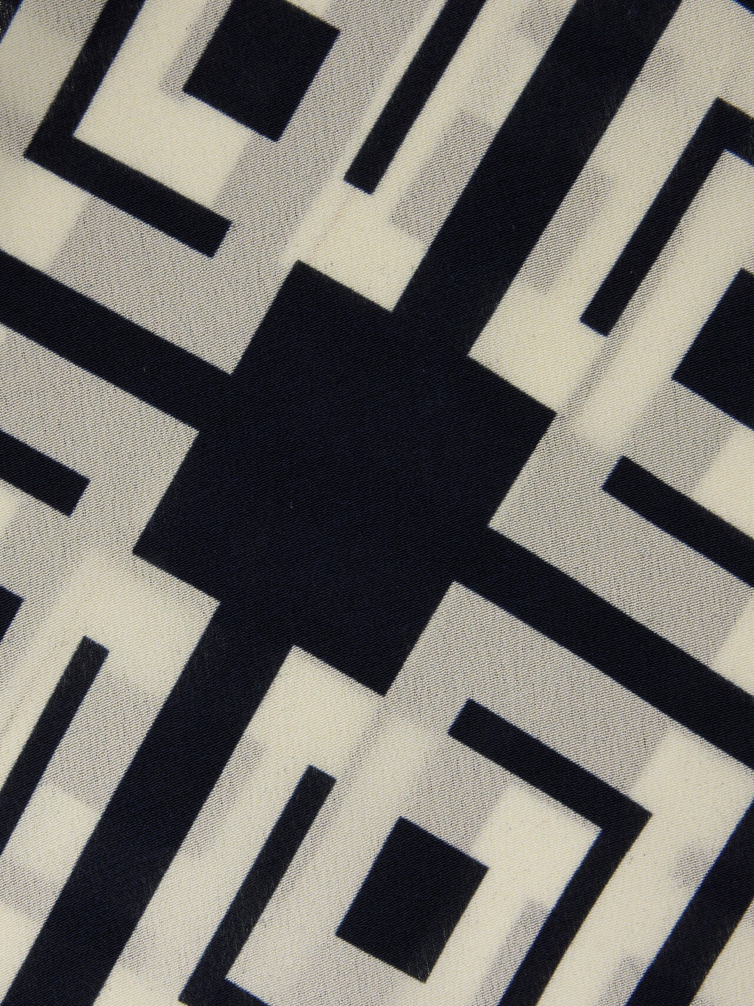 PRINTED SILK ASCOT Indigo