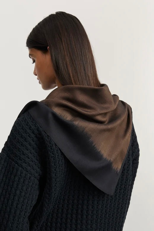 Winona Silk Scarf 65 x 65 Mix Brown