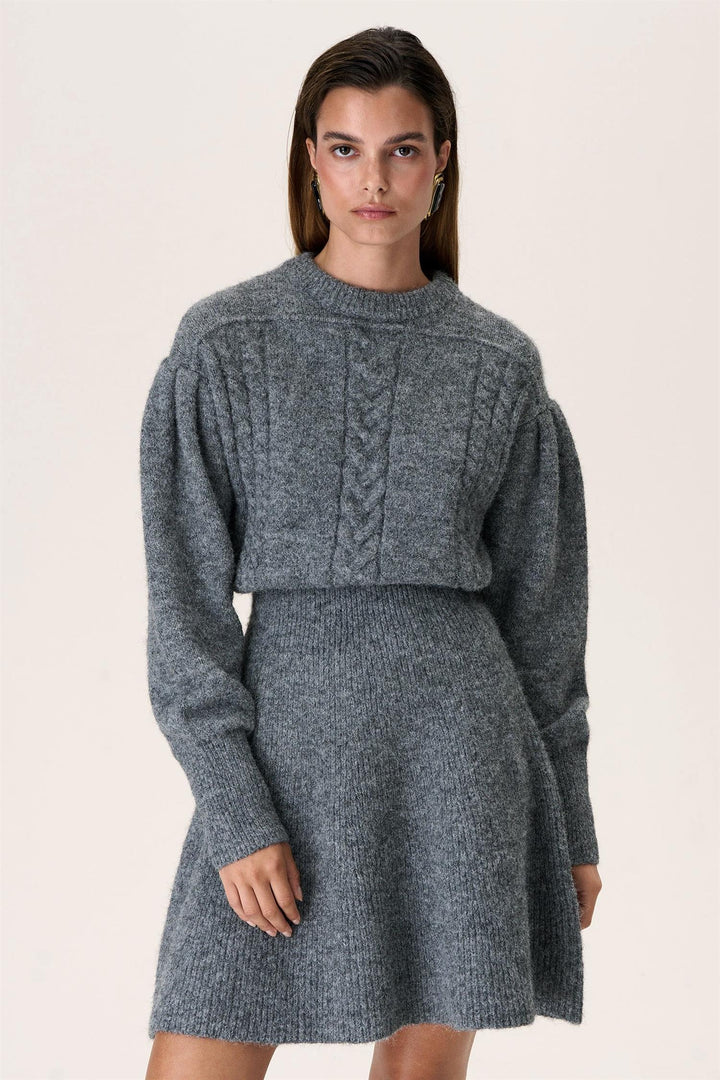 Santhia Knitted Dress Grey