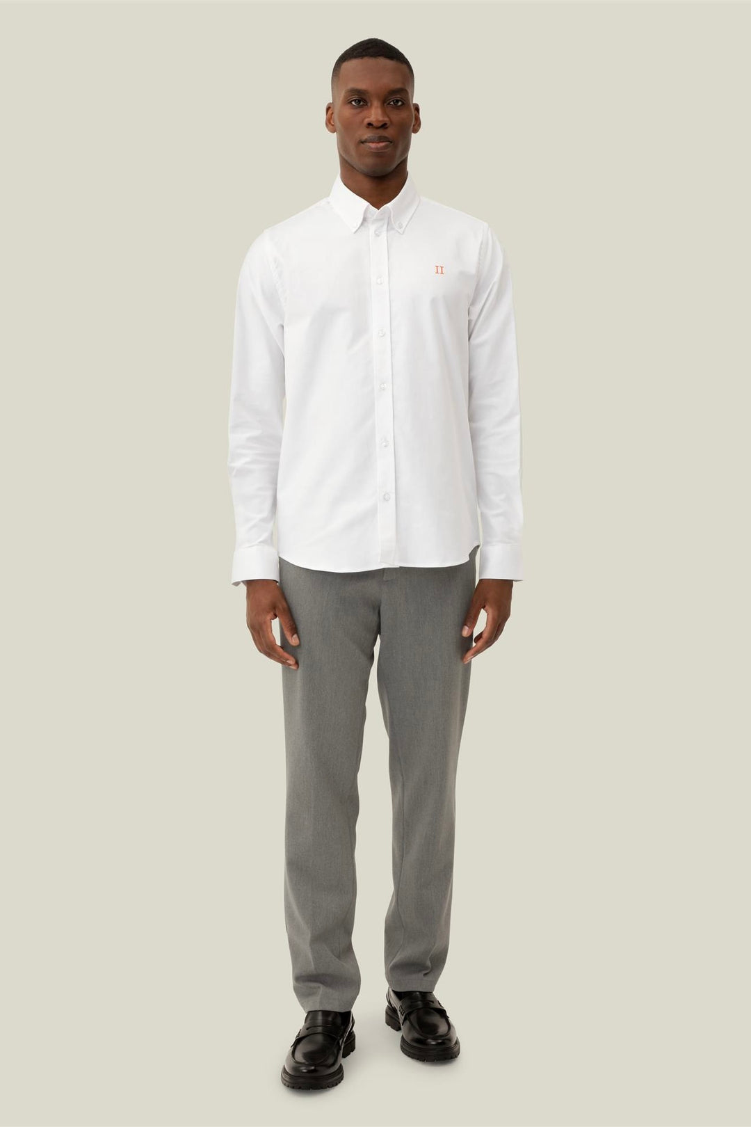 Konrad Contrast Oxford Stretch White
