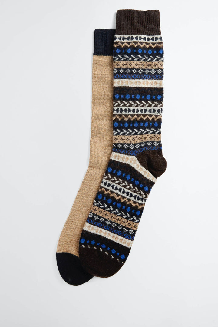 Barbour Fair Isle Sock 2 Pack Birchwood Dress