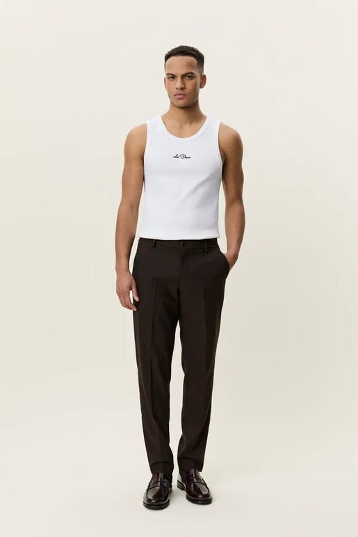 Brushed Twill Reg Suit Pants Mole Brown