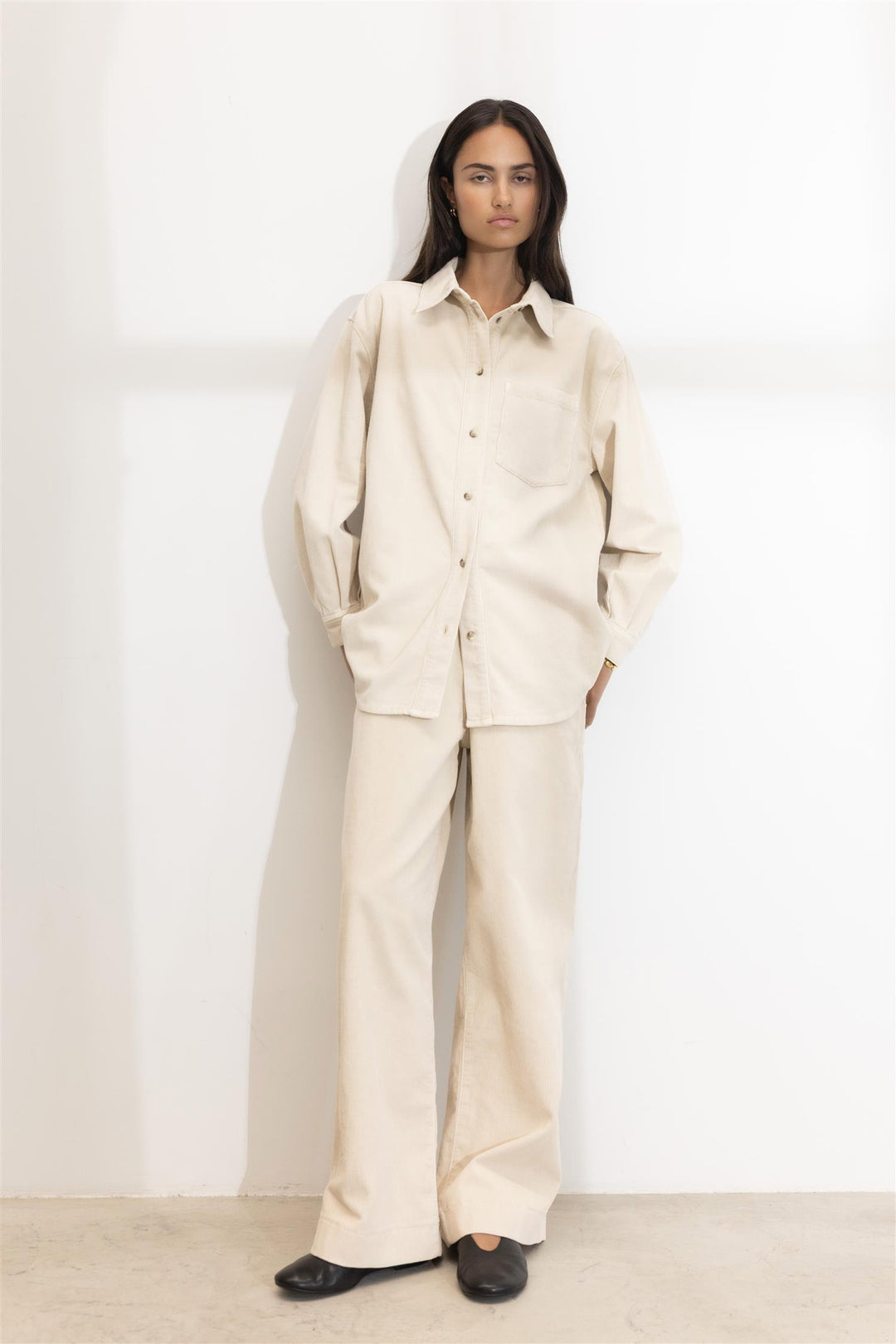Jace Cord Trouser Greige