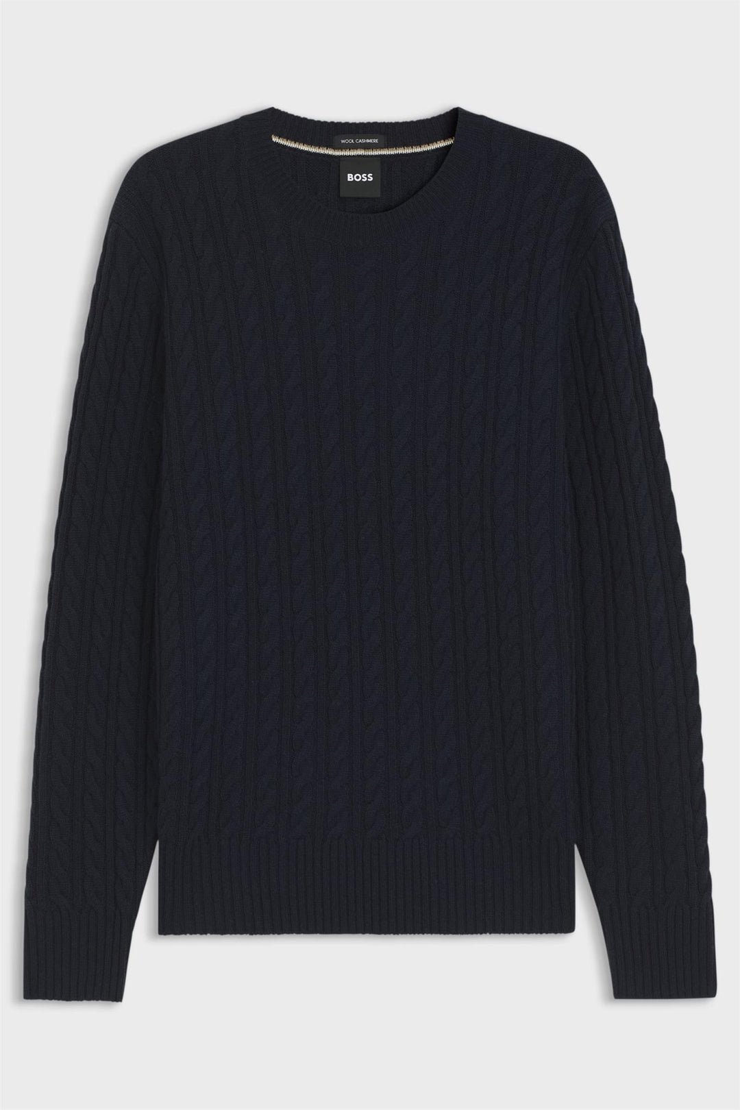 H-Furlan Cable-Knit Sweater Dark Blue