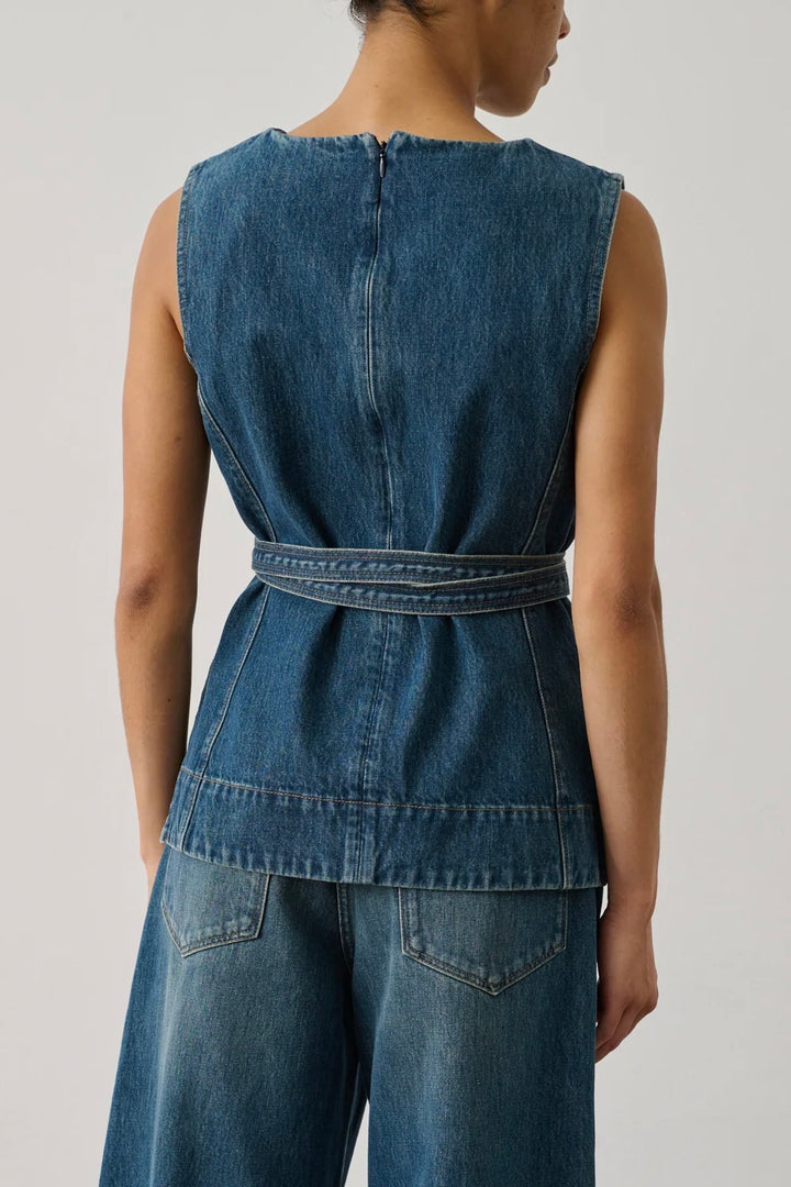 Chance Sleeveless Denim Top