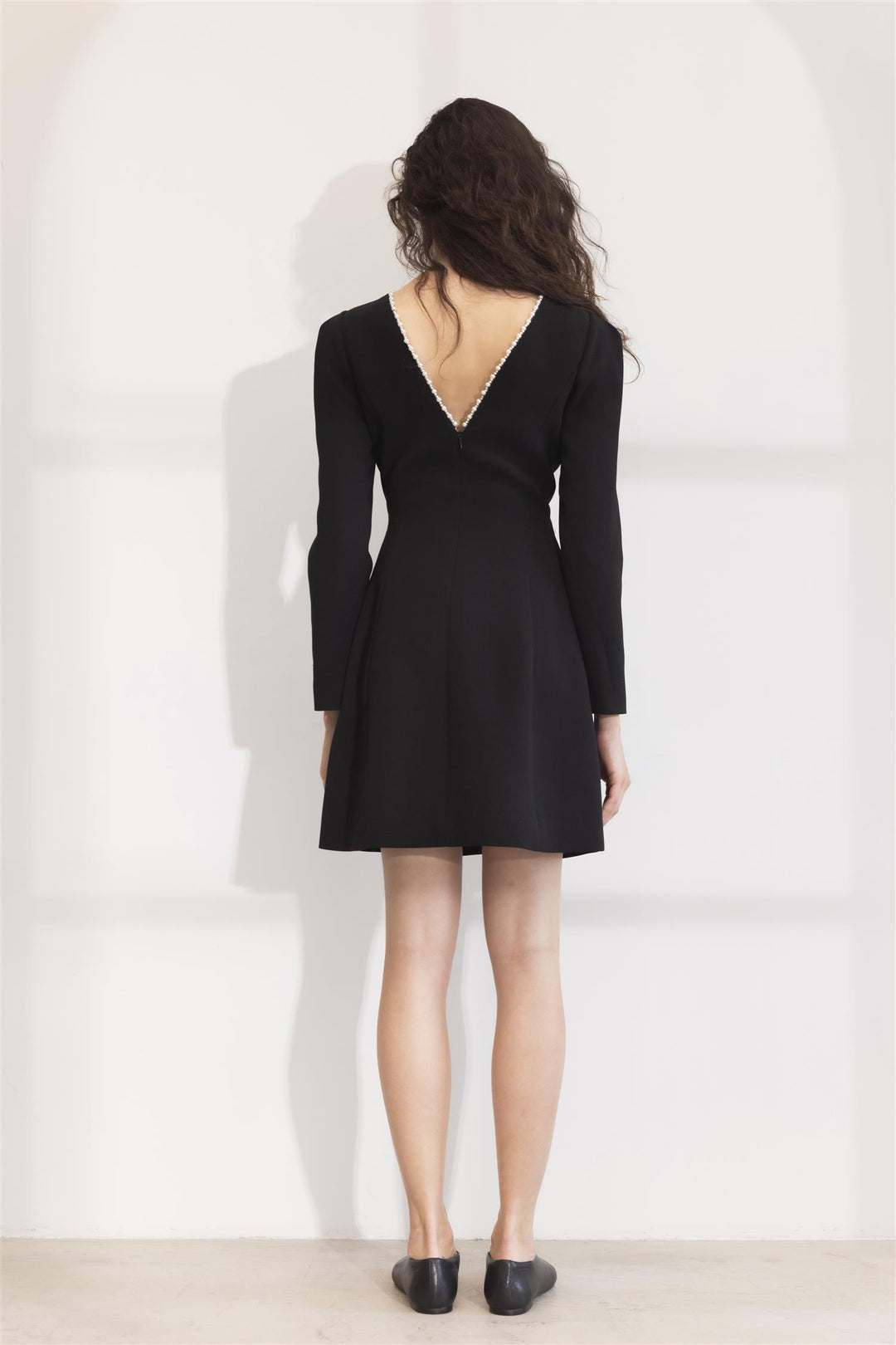 Nathalie Pearl Dress Black