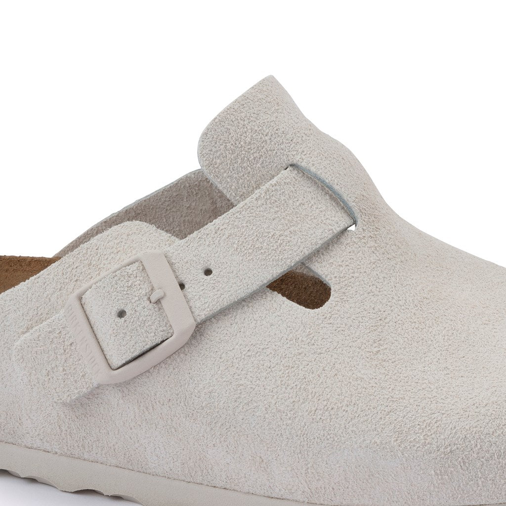 Boston Suede Leather - Antique White - Women's