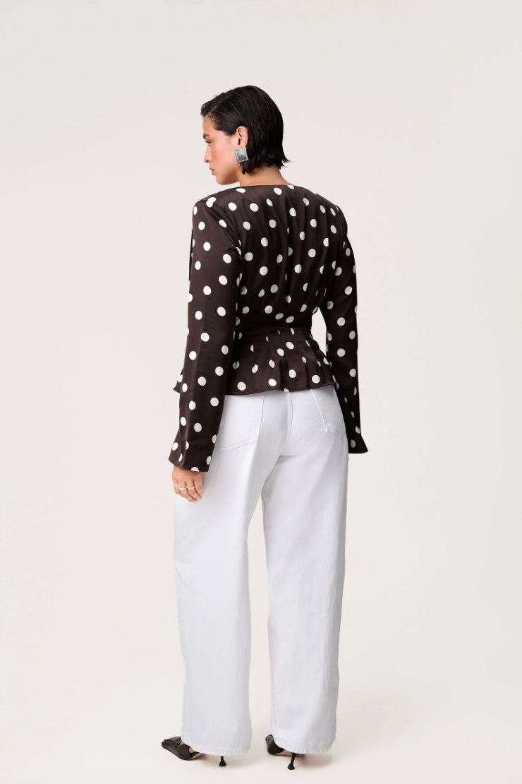 Marmo Blouse Brown Dot
