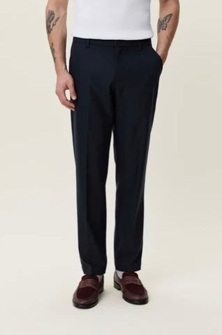 Brushed Twill Reg Suit Pants Dark Blue