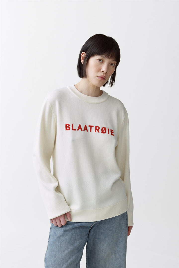 Blaatrøie No. 1 Offwhite with Red Embroidery