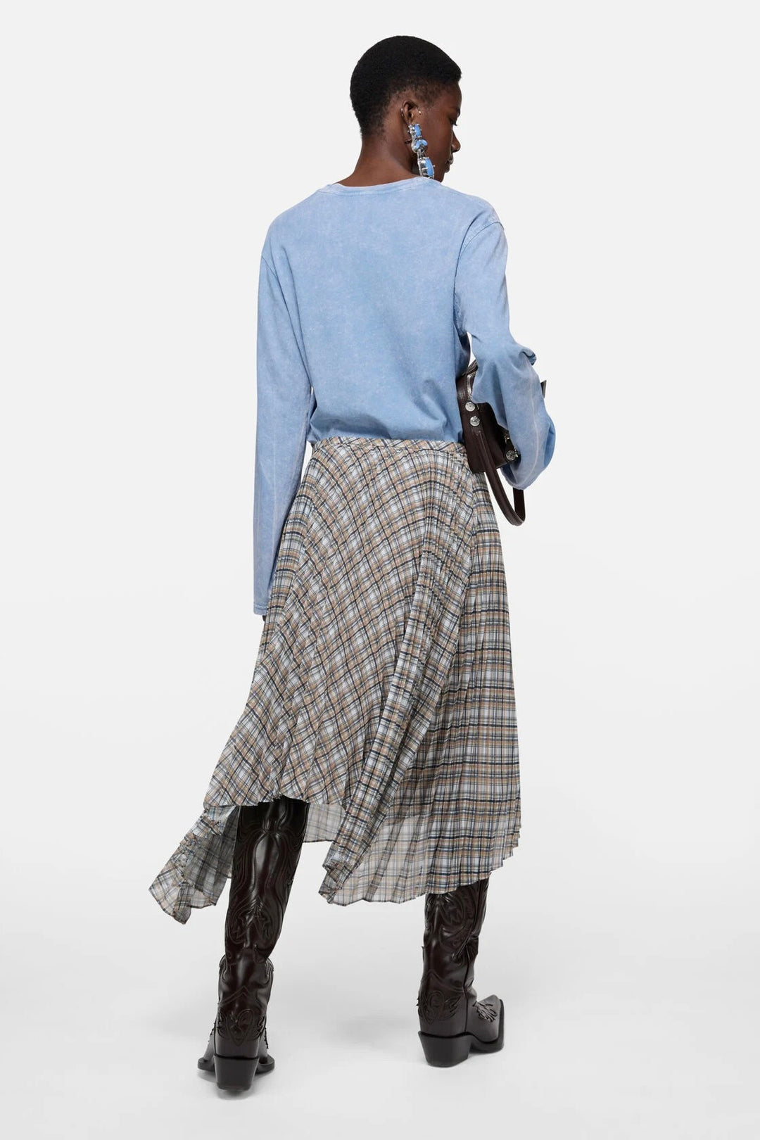 ACNE STUDIOS Relaxed Fit Graphic T-Shirt Dirty Blue - Dale