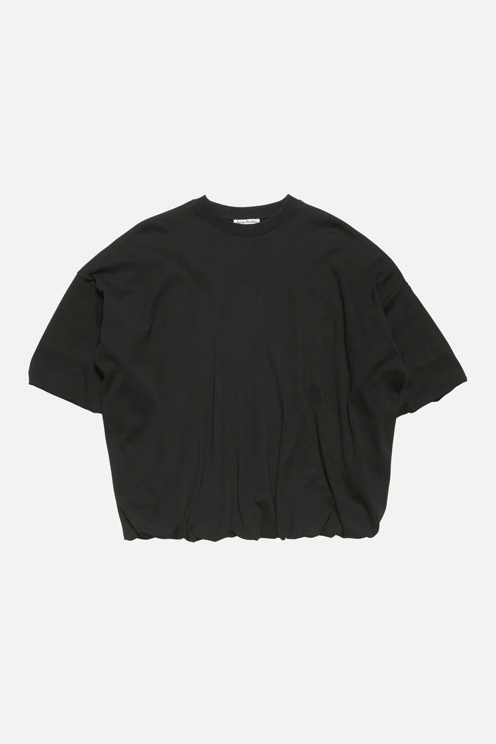 Gathered Logo T-shirt Black