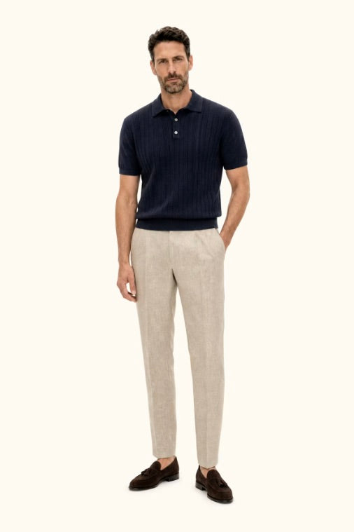 Dandy Linen Trousers Trench Beige