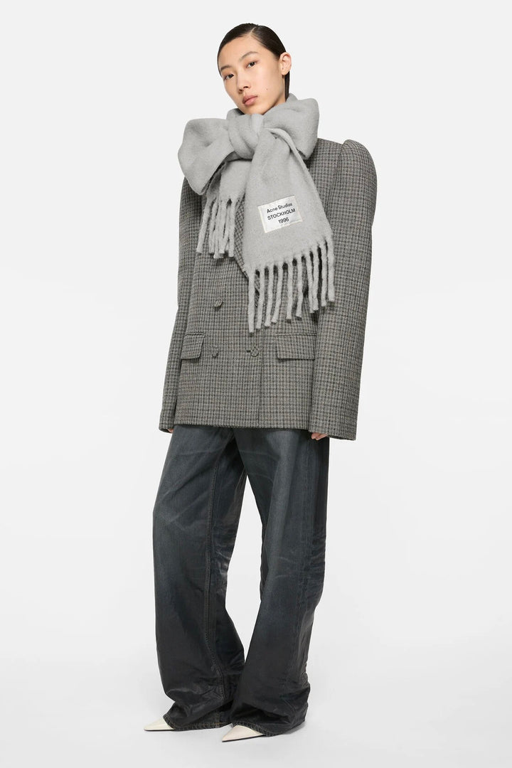 ACNE STUDIOS Bicolor Alpaca Scarf Grey/Light Grey - Dale