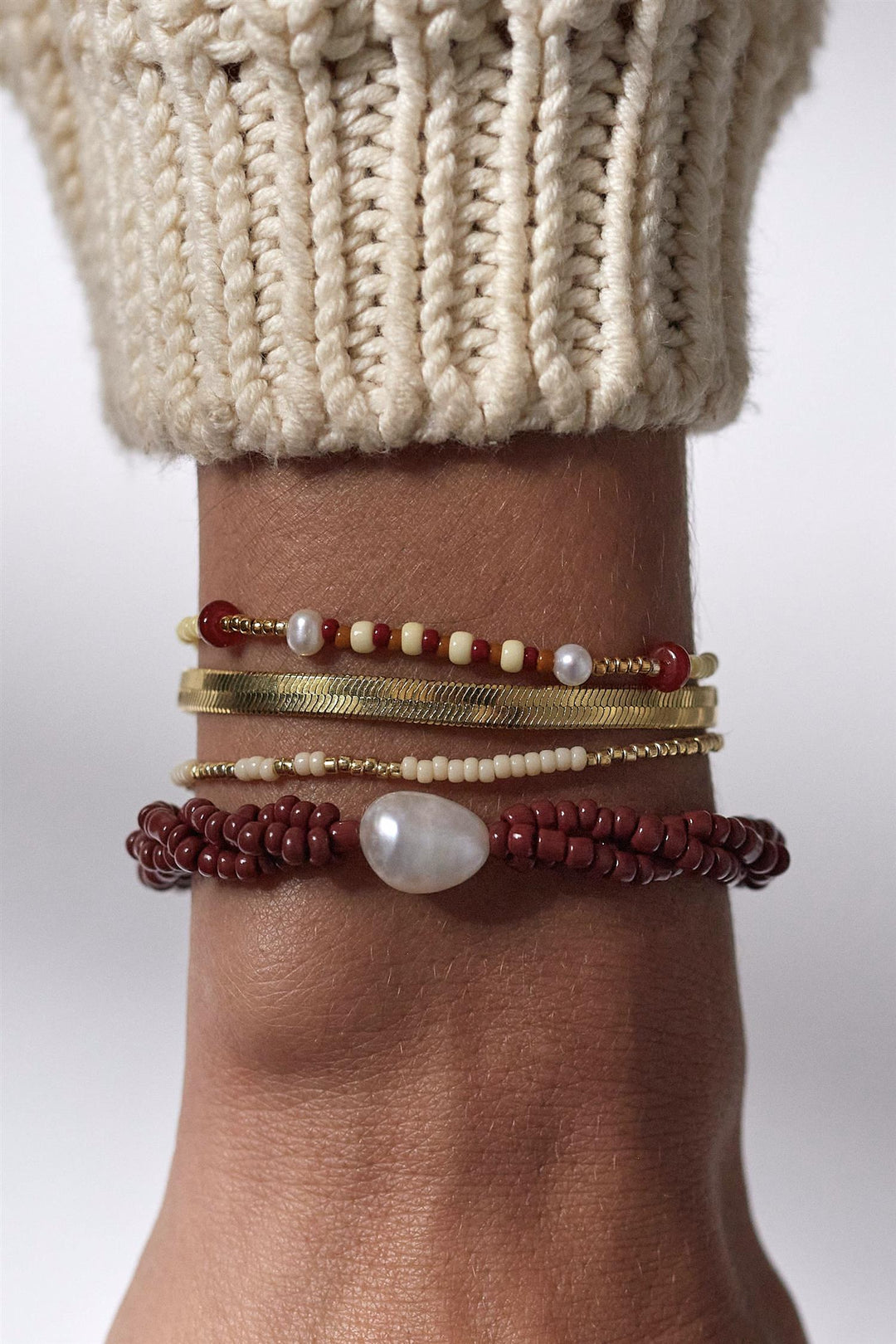 Asym Bracelet Ecru