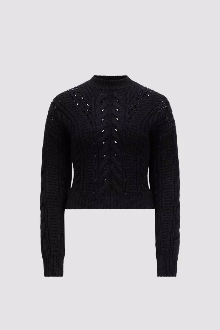 Embroidered Mohair & Wool Sweater