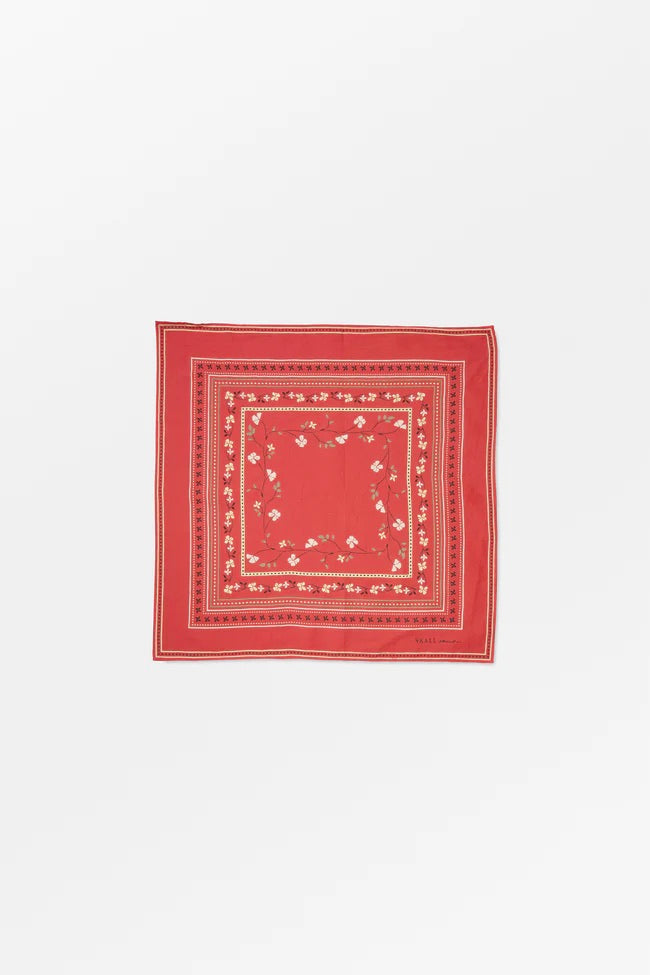 Skall Floral Scarf 55x55 Red