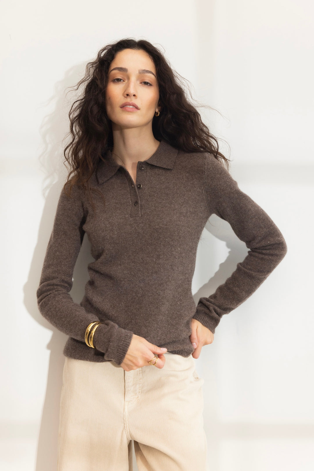 Jolanda Knit Dark Taupe Melange
