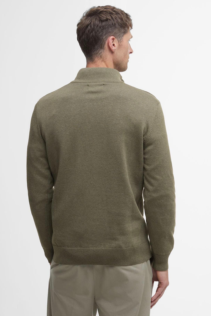 Cotton Half-Zip Vintage Khaki