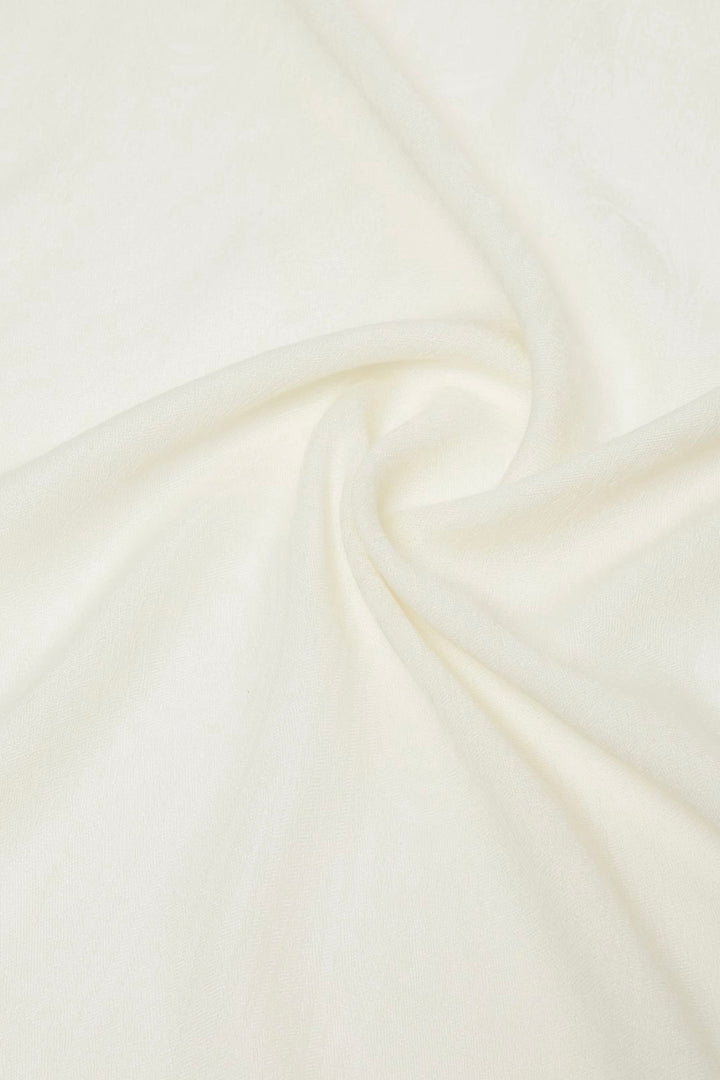 MAX MARA Jacquard Wool and Silk Stole Ivory - Dale