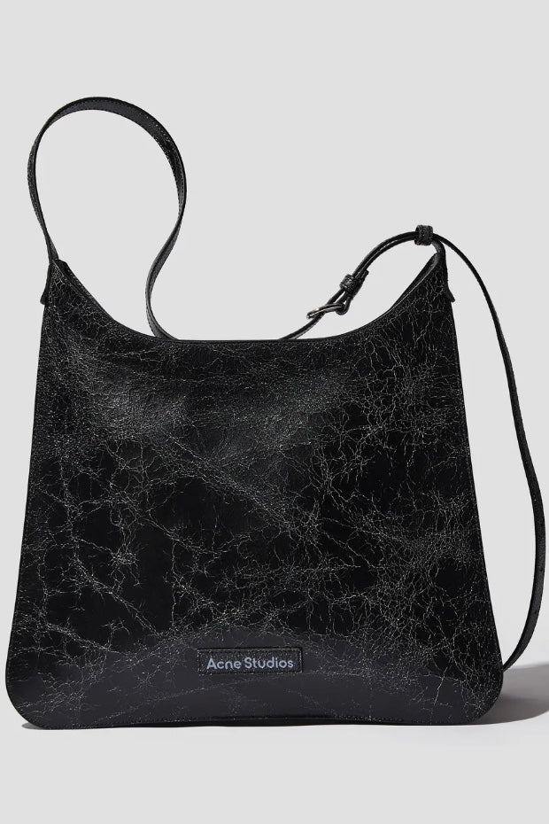 Flat Shoulder Bag Black