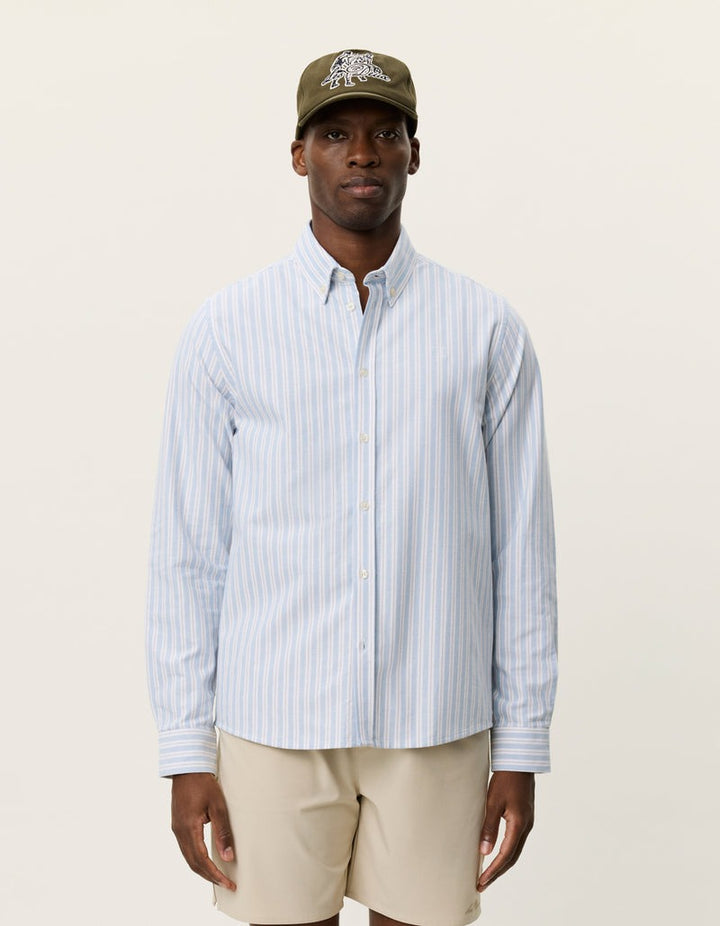Konrad Stripe Oxford Shirt Allure Blue