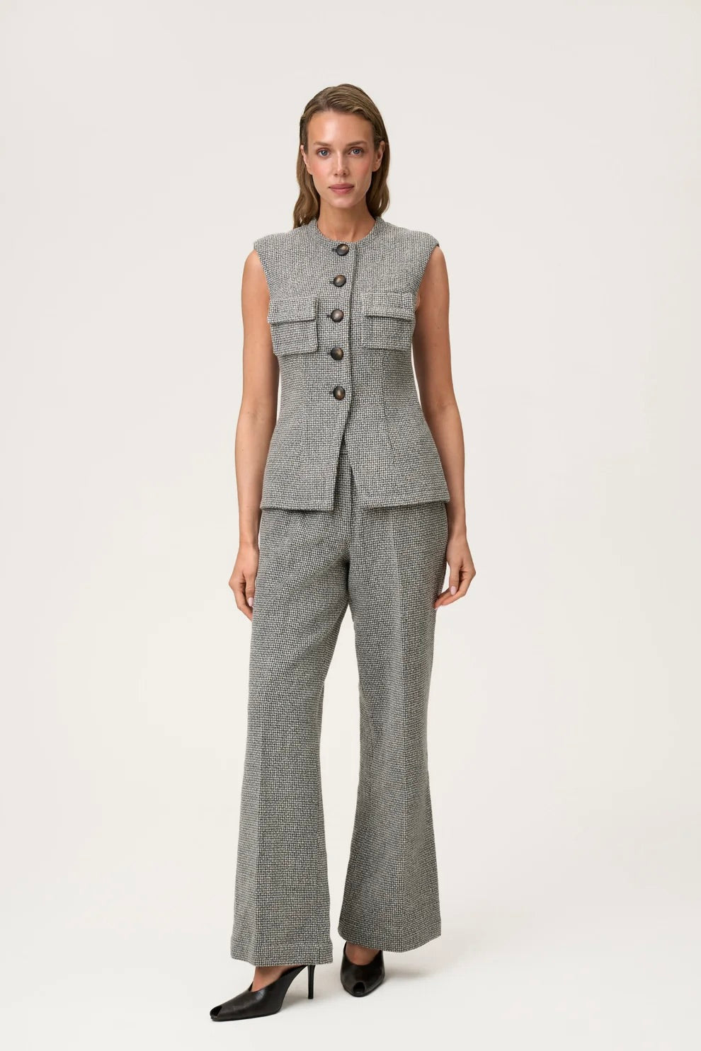 Vasto Vest Grey Melange