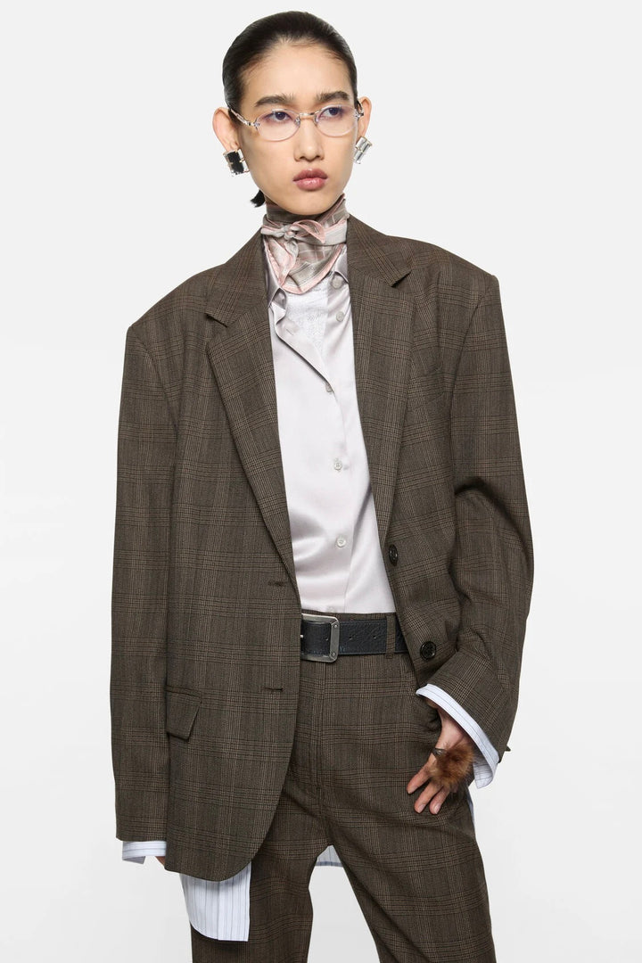Layered Wool Suit Jacket