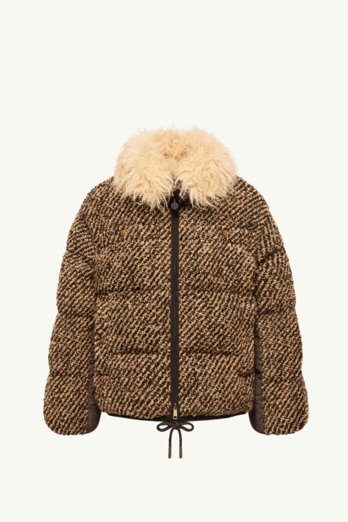 Dynamique Bouclé Short Down Jacket Brown