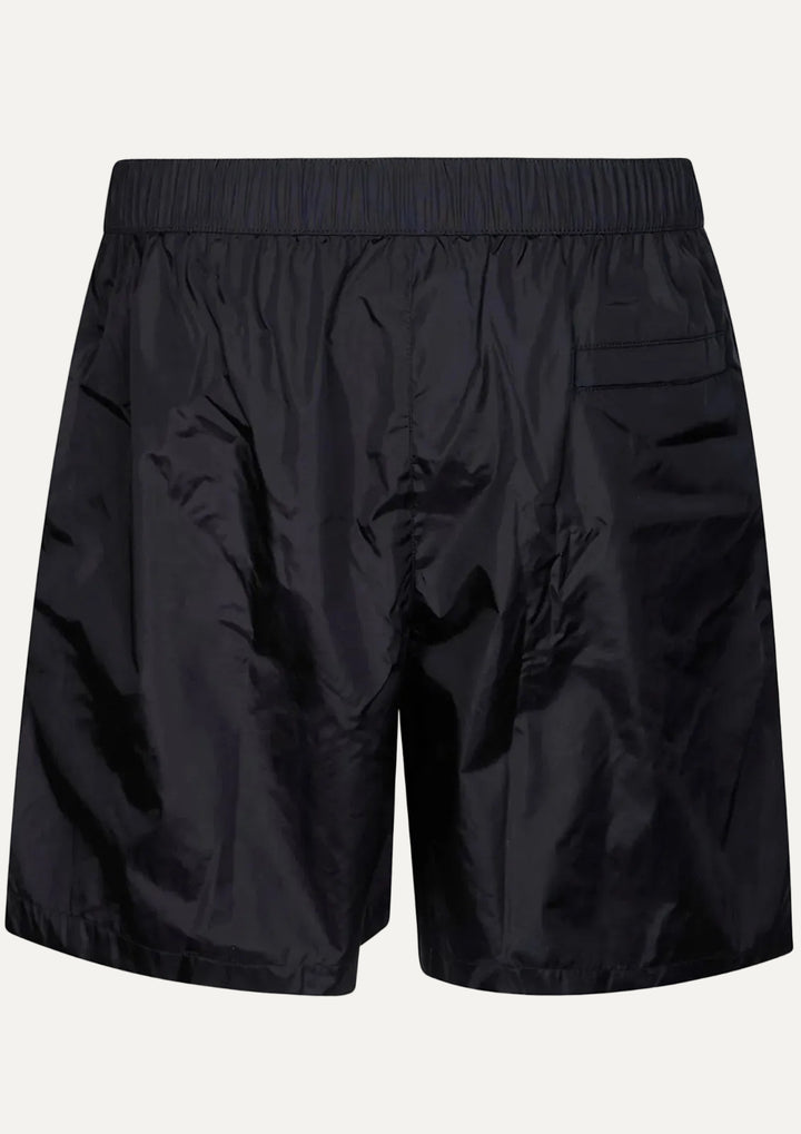 Elastic Waist Swim Shorts Black