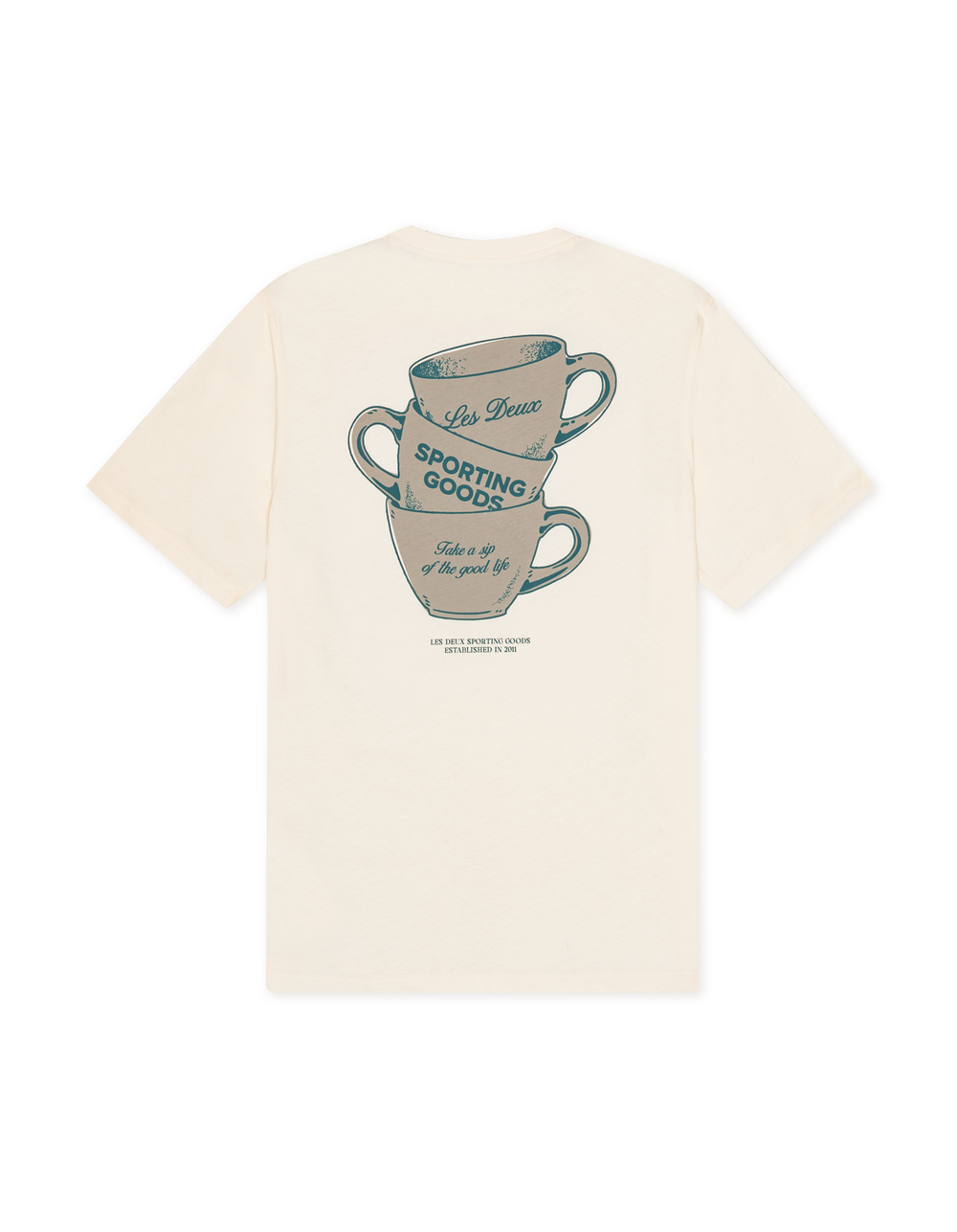 LES DEUX Ben Artist T-Shirt Eggnog White - Dale