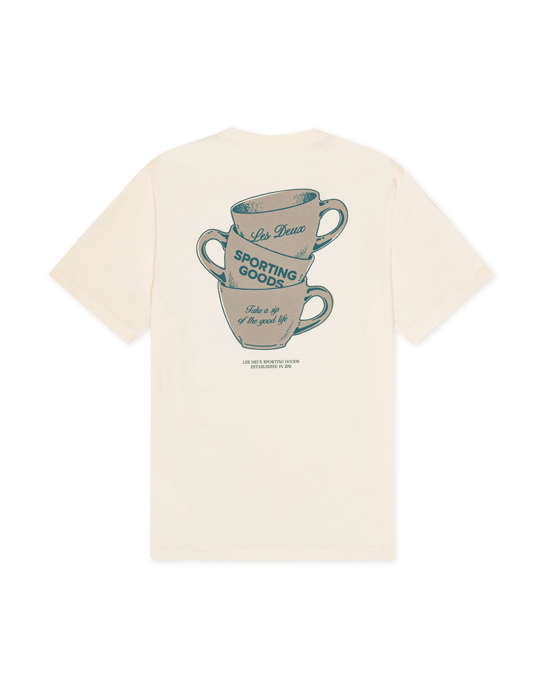 LES DEUX Ben Artist T-Shirt Eggnog White - Dale