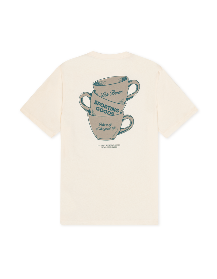 LES DEUX Ben Artist T-Shirt Eggnog White - Dale
