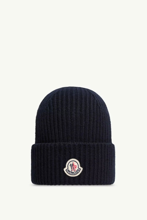 Wool and Cashmere Beanie Navy