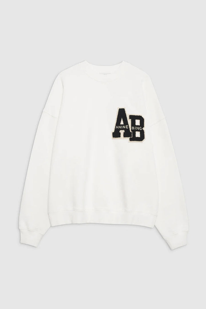 Miles Sweatshirt Letterman Offwhite