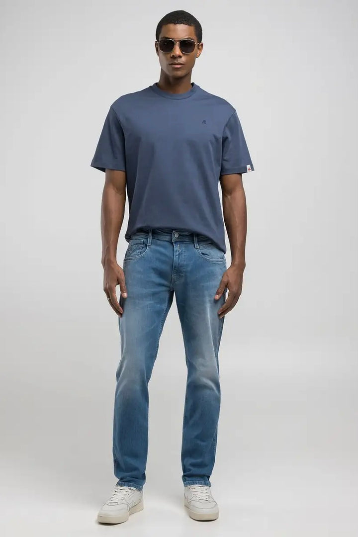 Anbass Slim Fit Jeans Mid Blue