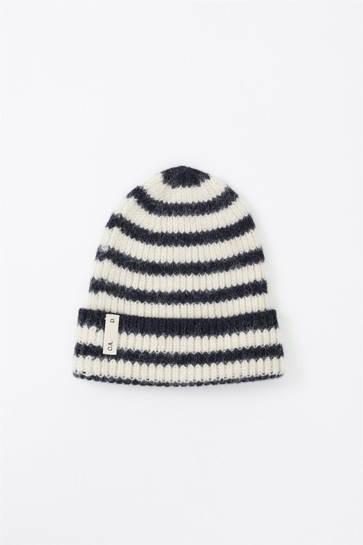 O.A.D O.A.D Ribbed Beanie White/Navy - Dale