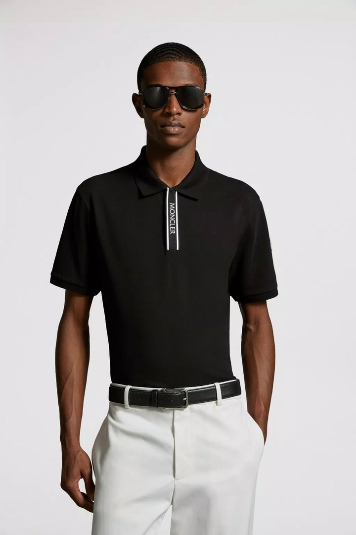 Logo Motif Polo Shirt Black