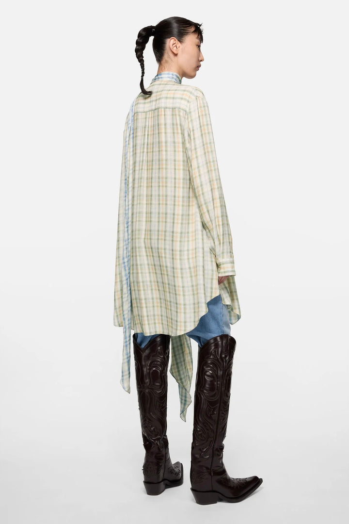 Check Tunic Dress Green/Blue
