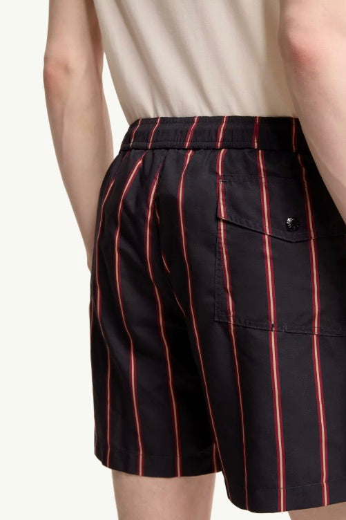 Striped Swim Shorts Navy Blue/Red